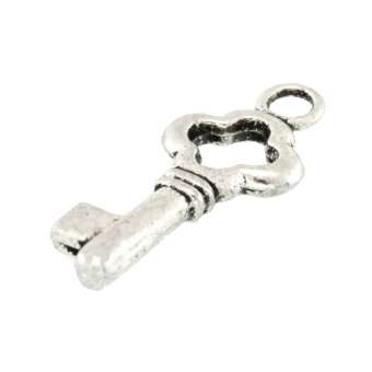 Anhänger, 22X8mm, Schlüssel, silberfarben silberfarben