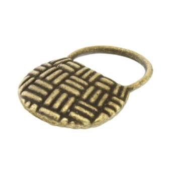 Anhänger, 16X10mm, Handtasche, bronzefarben bronzefarben