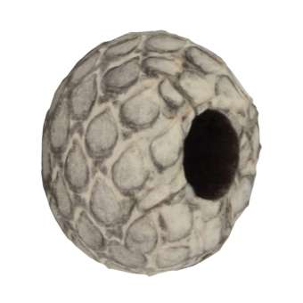 Großlochperle aus Leder, 16X8mm, naturfarben 
