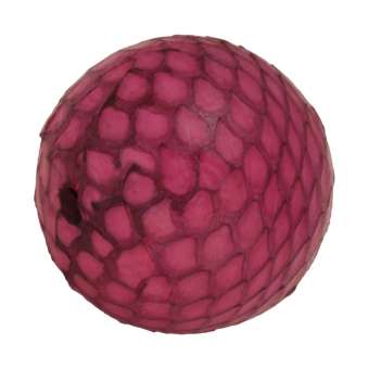 Perle aus Leder, 20mm, rund, pink 
