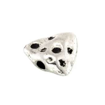 Metallperle, 8X8mm, dreieckig, silberfarben silberfarben