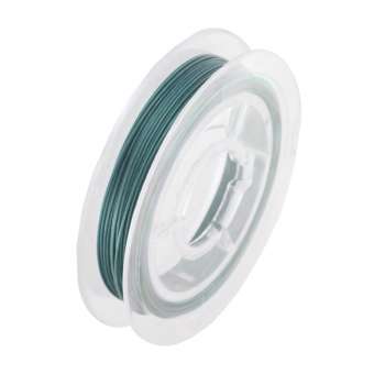 Schmuckdraht mit Nylonummantelung, 10m, 0,38mm breit, mint-türkis mint-türkis