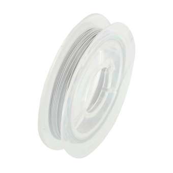 Schmuckdraht mit Nylonummantelung, 10m, 0,38mm breit, weiß weiß