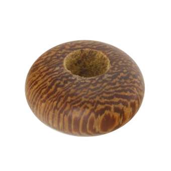 Großlochperle aus Holz (Madre De Cacao), 12mm, rund, mittelbraun Madre De Cacao, mittelbraun