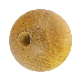 Holzperle (Nangka Wood), 12mm, rund, safrangelb Nangka Wood, safrangelb