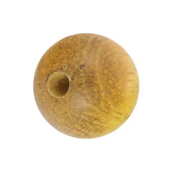 Holzperle (Nangka Wood), 8mm, rund, safrangelb Nangka Wood, safrangelb
