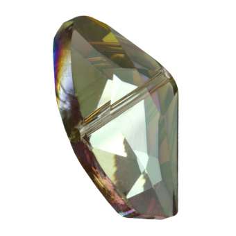 Glasschliff-Perle, 23X14mm, asymmertrisch, lila AB lila AB