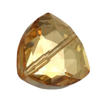 Glasschliff-Perle, 17X17mm, dreieckig, apricot AB apricot AB