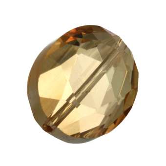 Glasschliff-Perle, 20X16mm, oval, apricot AB apricot AB