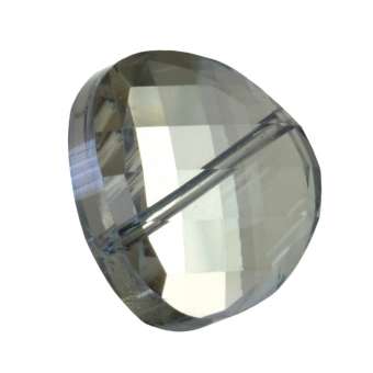 Glasschliff-Perle, 18X18mm, rund, hellblau-türkis AB hellblau-türkis AB