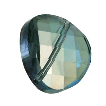 Glasschliff-Perle, 18X18mm, rund, türkis AB türkis AB