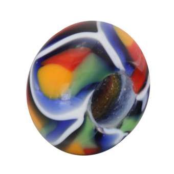 Millefiori Großlochperle, 15mm, rund, royalblau royalblau