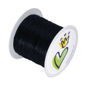 Nylonband (50m), 0,35mm breit, rund, schwarz schwarz