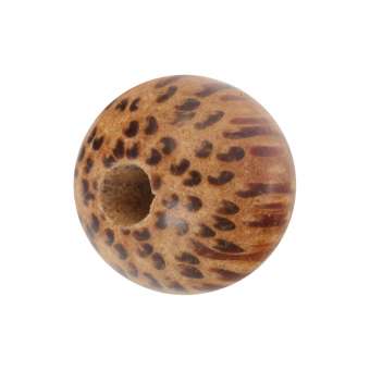 Holzperle (Palmwood), 8mm, rund, hellbraun Palmwood, hellbraun