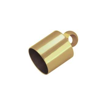Endkappe mit Öse, Loch-Ø 4mm, 5X9mm, goldfarben Loch-Ø 4mm