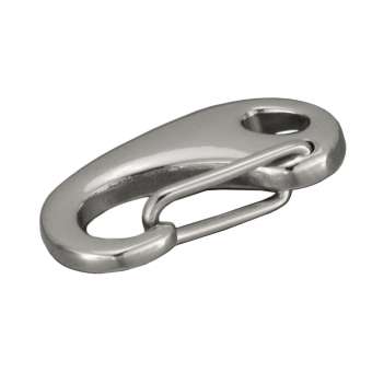 Edelstahl Karabinerverschluss, 20X10mm, silberfarben 