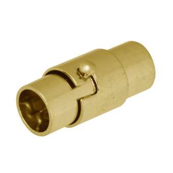 Magnetverschluss, 16X7mm, Loch-Ø 6mm, Metall, goldfarben 