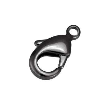 Schmuckkarabiner, 10X6mm, Metall, antik silberfarben antik silberfarben