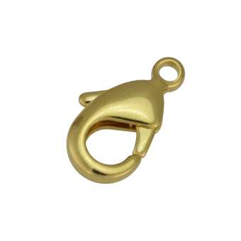 Schmuckkarabiner, 10X6mm, Metall, goldfarben goldfarben