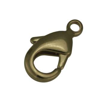 Schmuckkarabiner, 12X7mm, Metall, bronzefarben bronzefarben