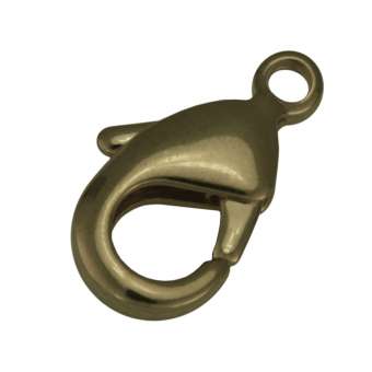 Schmuckkarabiner, 15X9mm, Metall, bronzefarben bronzefarben