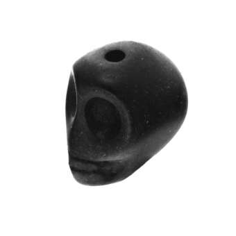 Motivperle, 12X9mm, Totenkopf, schwarz schwarz
