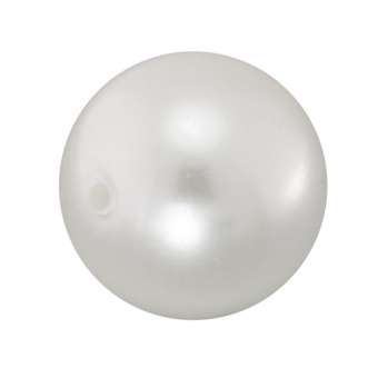 Wachsperle, 10mm, rund, weiß weiß