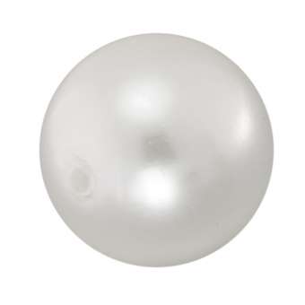 Wachsperle, 12mm, rund, weiß 