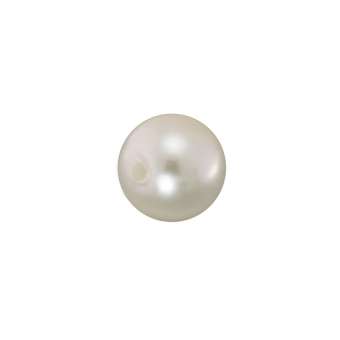 Wachsperle (5 Stück), 4mm, rund, natur weiß natur weiß