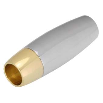 Magnetverschluss, 18X10mm, Loch-Ø 5mm, Metall, silber-goldfarben 