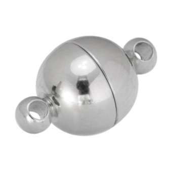 Magnetverschluss, 8mm, Metall, silberfarben 