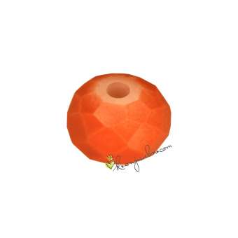 Glasschliffperle, briolette, 8X6mm, neonorange neonorange