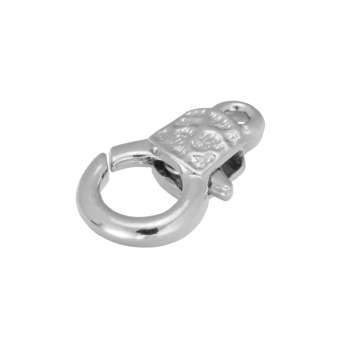 Schmuckkarabiner, 12X8mm, silberfarben 