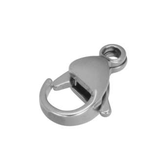 Edelstahl Schmuckkarabiner, 10mm, silberfarben 10mm, silberfarben