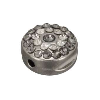 Strass-Schmuckperle, 11mm, silberfarben 
