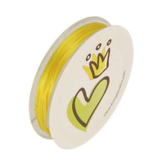 Elastisches Fädel-/ Schmuckband (10m),0,9mm X 0,2mm, gelb gelb