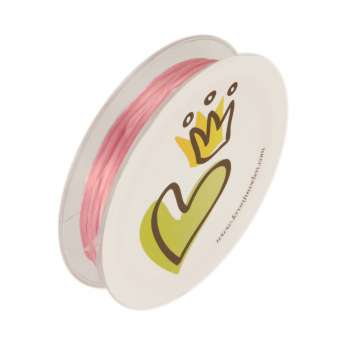 Elastisches Fädel-/ Schmuckband (10m),0,9mm X 0,2mm, rosa rosa