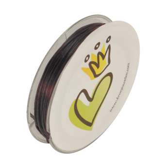 Elastisches Fädel-/ Schmuckband (10m),0,9mm X 0,2mm, braun braun