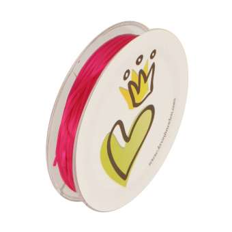 Elastisches Fädel-/ Schmuckband (10m),0,9mm X 0,2mm, pink pink