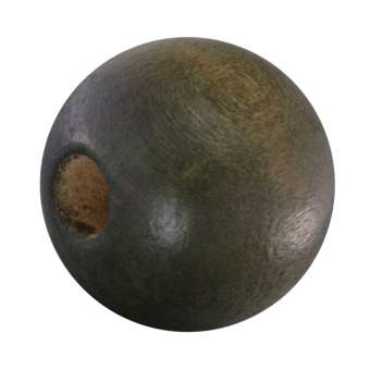 Holzperle, 17mm, rund, braun-grau dunkelbraun