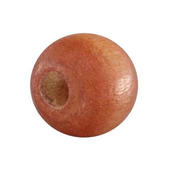 Holzperle (10 Stück), 10mm, rund, hellbraun hellbraun