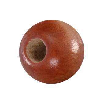 Holzperle (10 Stück), 10mm, rund, mittelbraun mittelbraun
