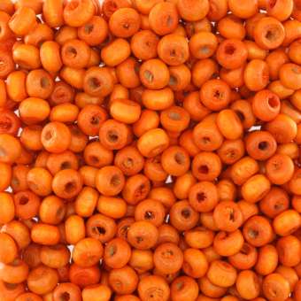 Holzperle (5 Gramm / ca. 200 Stück), 4mm, rund, orange orange