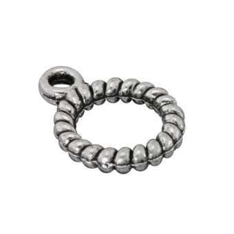 Anhängerhalter aus Metall, 14,5mm, silberfarben silberfarben