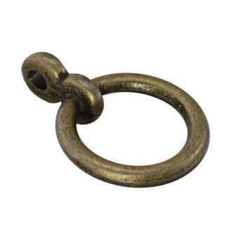 Anhängerhalter aus Metall, 14mm, bronzefarben 