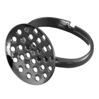 Ring mit Ø 16mm Fassung, 20mm, antik silberfarben Ring mit Fassung, antik silberfarben
