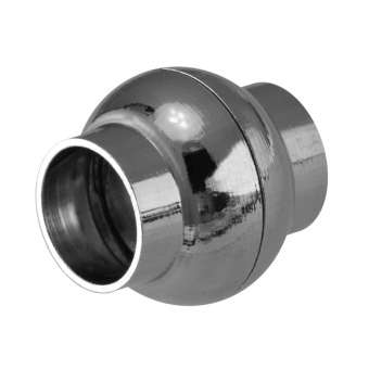 Magnetverschluss, 14X14mm, Loch-Ø 8mm, Metall, silberfarben silberfarben