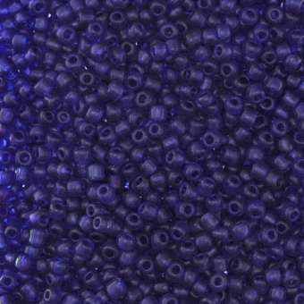 Rocailles, 50g, rund, 2mm, royalblau transparent royalblau transparent