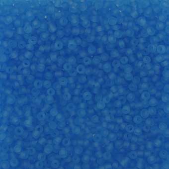 Rocailles, 50g, rund, 1,5mm, jeansblau frost jeansblau frost