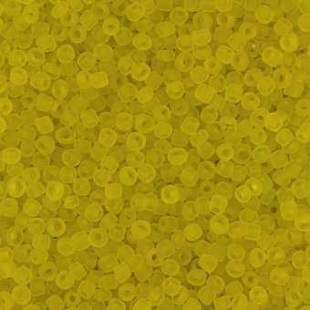 Rocailles, 50g, rund, 2mm, gelb frost gelb frost